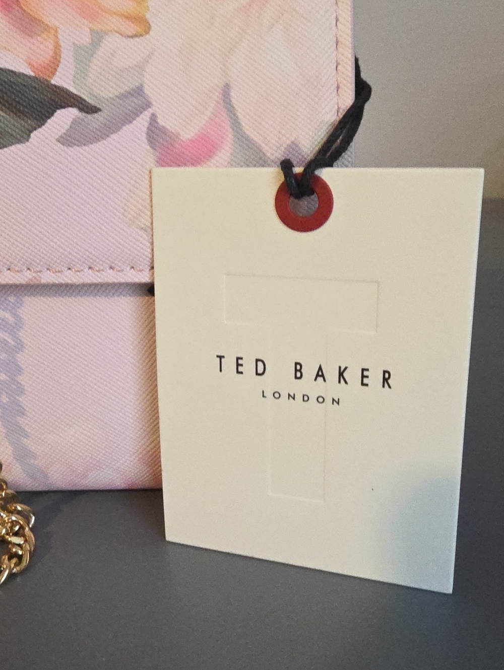 TED BAKER LONDON NWT Parisa Pink Floral Chain Crossbody Bag - Picture 5 of 15